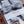 Laden Sie das Bild in den Galerie-Viewer, Blick. Accessoire Set Denim Flowers Grey