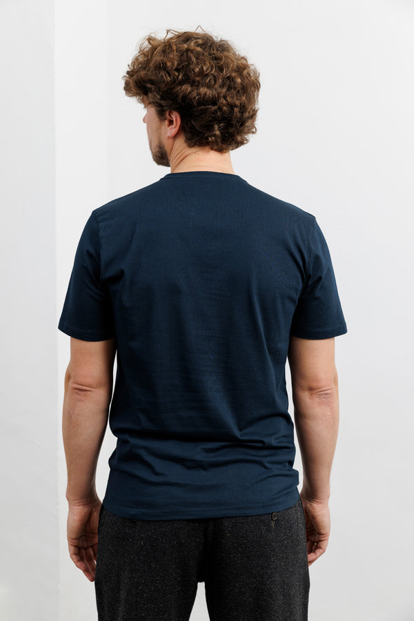 Knowledge Cotton Apparel Organic Cotton Basic T-Shirt Total Eclipse