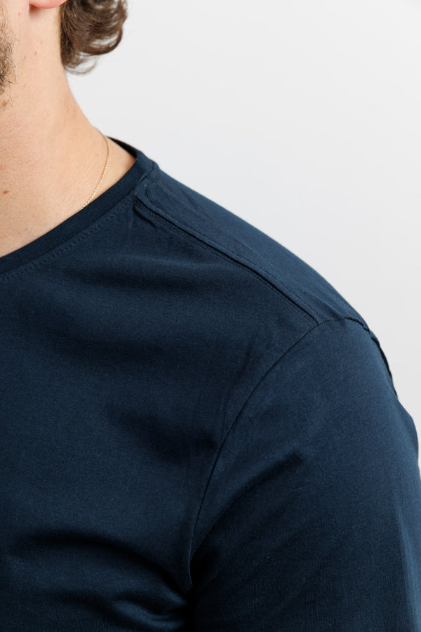 Knowledge Cotton Apparel Organic Cotton Basic T-Shirt Total Eclipse