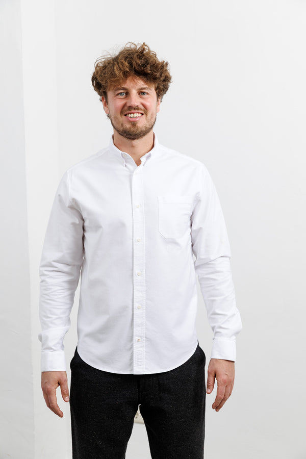 Blue de Gênes Sandro Oxford Shirt White