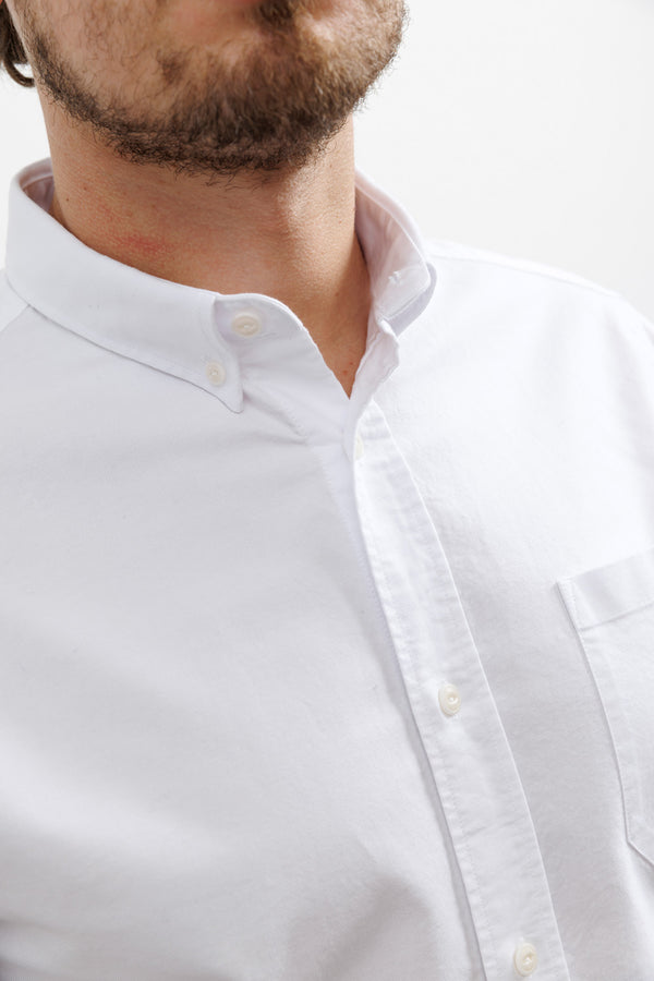 Blue de Gênes Sandro Oxford Shirt White