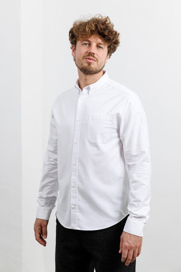 Blue de Gênes Sandro Oxford Shirt White