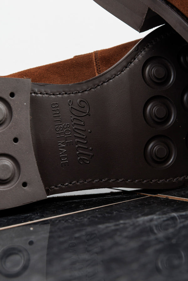 Berwick 1707 Suede Penny Loafer Dainite Sole Superbuck Snuff