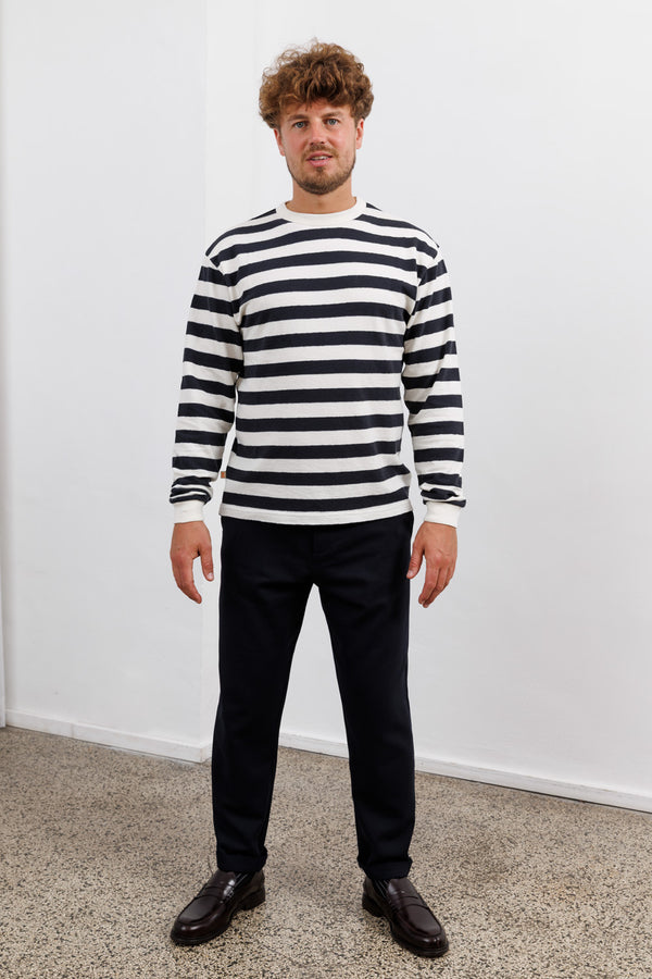 La Paz Sweatshirt Feijó Black Sand Stripes