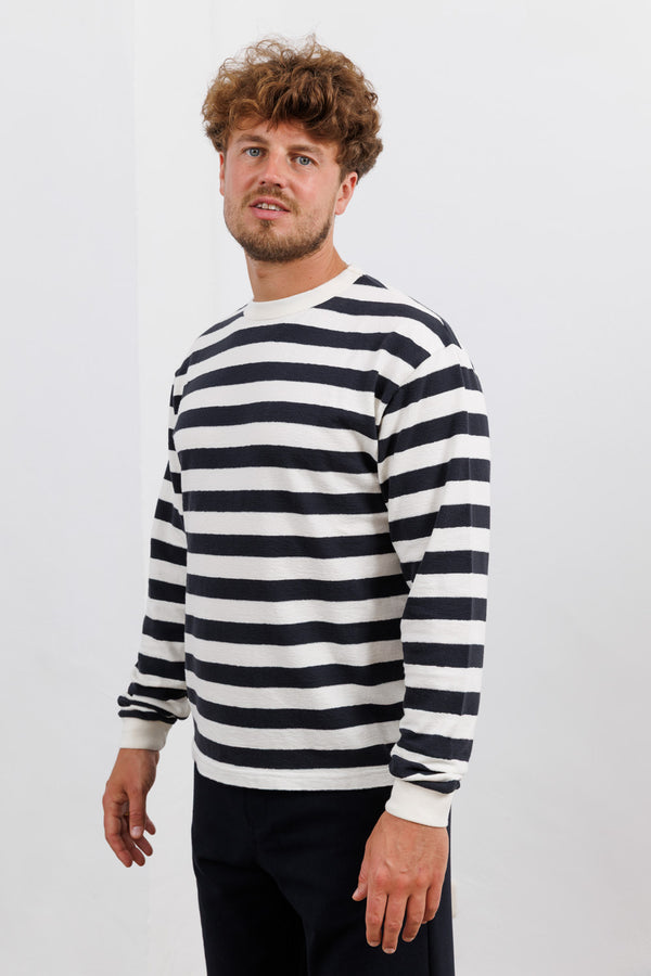 La Paz Sweatshirt Feijó Black Sand Stripes