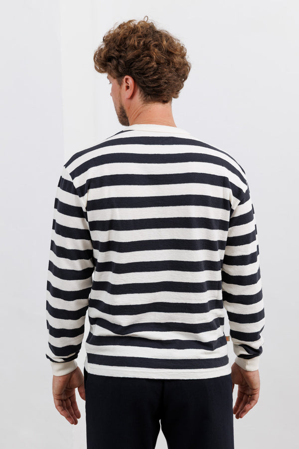 La Paz Sweatshirt Feijó Black Sand Stripes