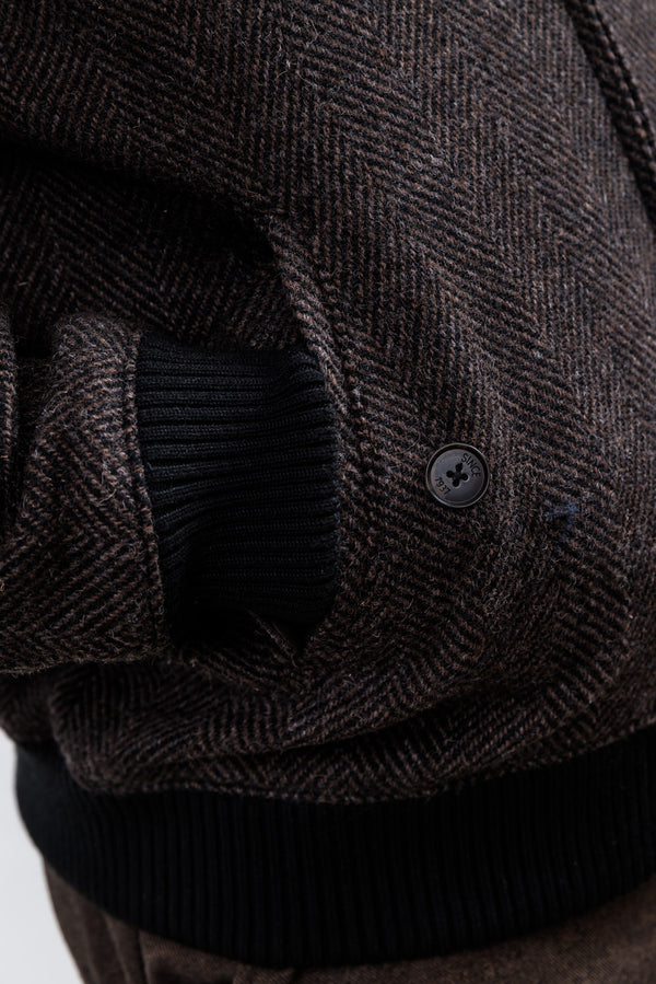 Baracuta Wool G9 Jacket Herringbone Brown