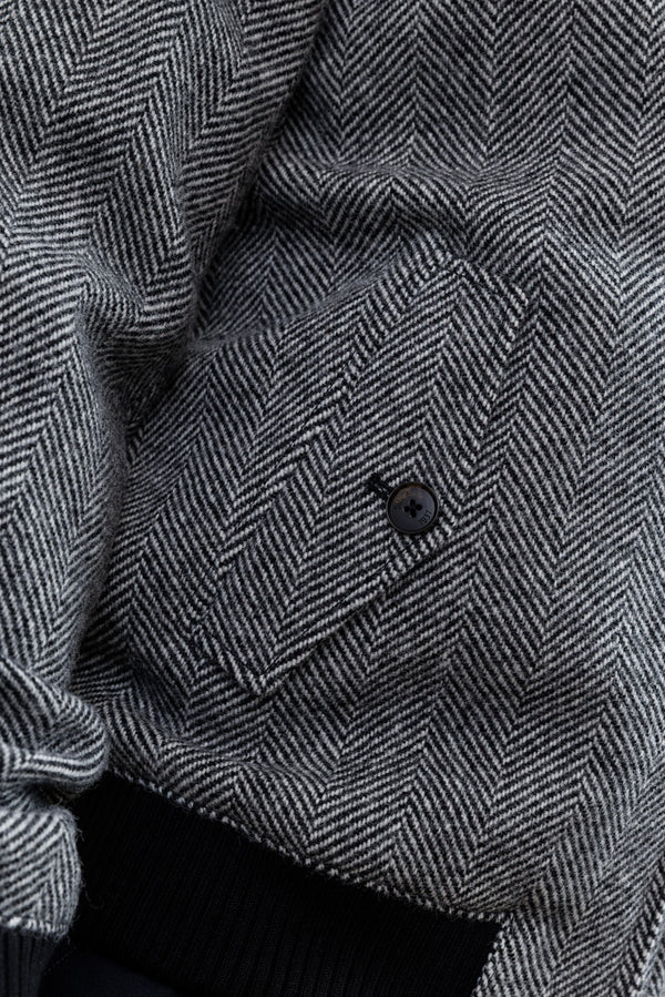 Baracuta Wool G9 Jacket Herringbone Grey