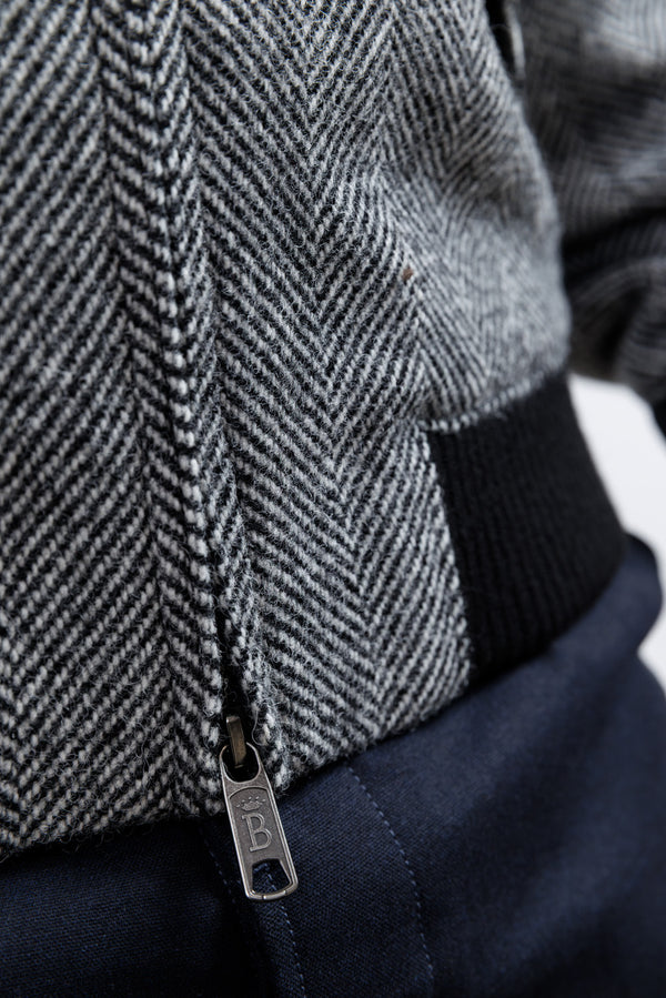 Baracuta Wool G9 Jacket Herringbone Grey