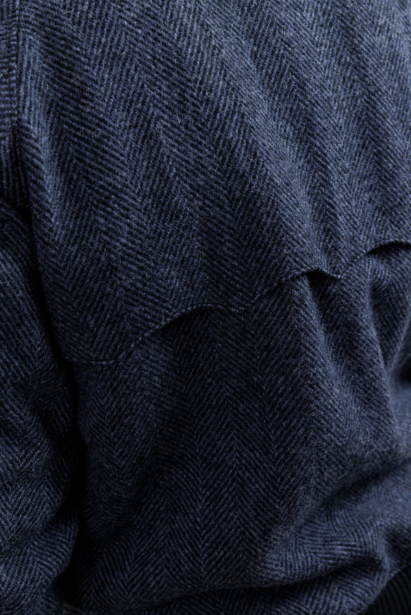 Baracuta Wool G9 Jacket Herringbone Navy