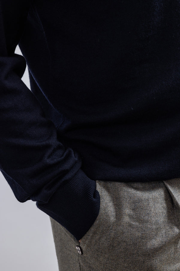Blue de Gênes BGhamish Crewneck Knit Dark Navy