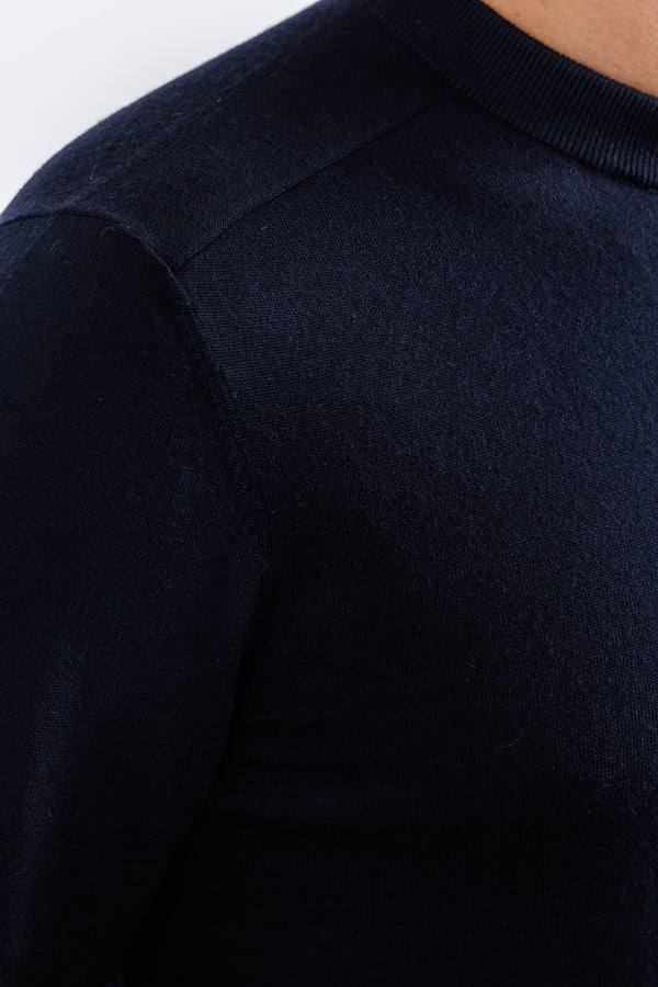Blue de Gênes BGhamish Crewneck Knit Dark Navy