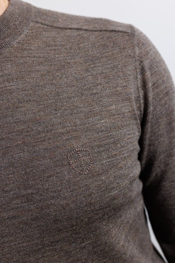 Blue de Gênes BGhamish Crewneck Knit Sepia Tint Brown