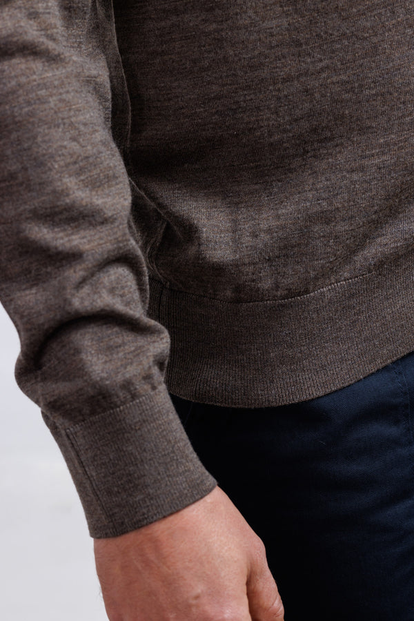 Blue de Gênes BGhamish Crewneck Knit Sepia Tint Brown