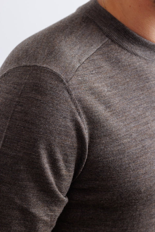 Blue de Gênes BGhamish Crewneck Knit Sepia Tint Brown
