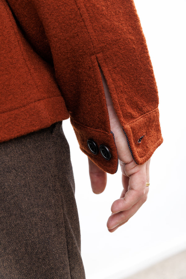 Blue de Gênes BGhew Wool Overshirt Ginger Bread Orange