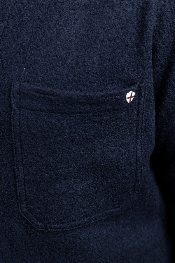 Blue de Gênes BGhew Wool Overshirt Navy