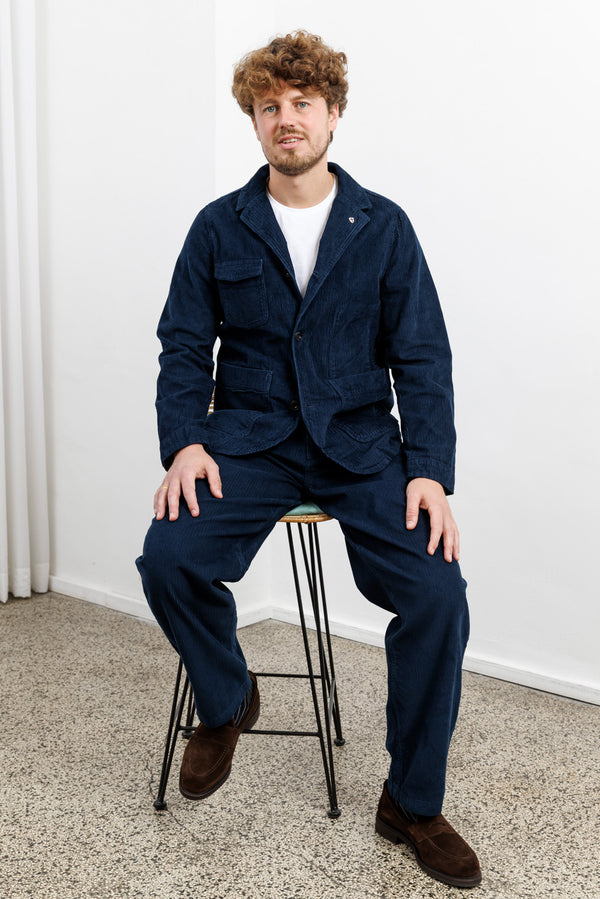 Blue de Gênes Masami Cord Blazer Navy