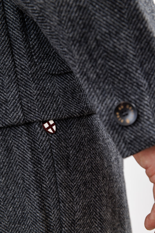 Blue de Gênes Fukui Blazer Black Pattern