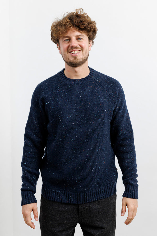 Blue de Gênes Honshu Crewneck Knit Navy