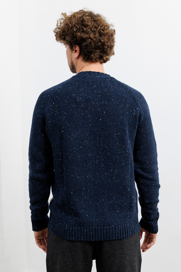 Blue de Gênes Honshu Crewneck Knit Navy