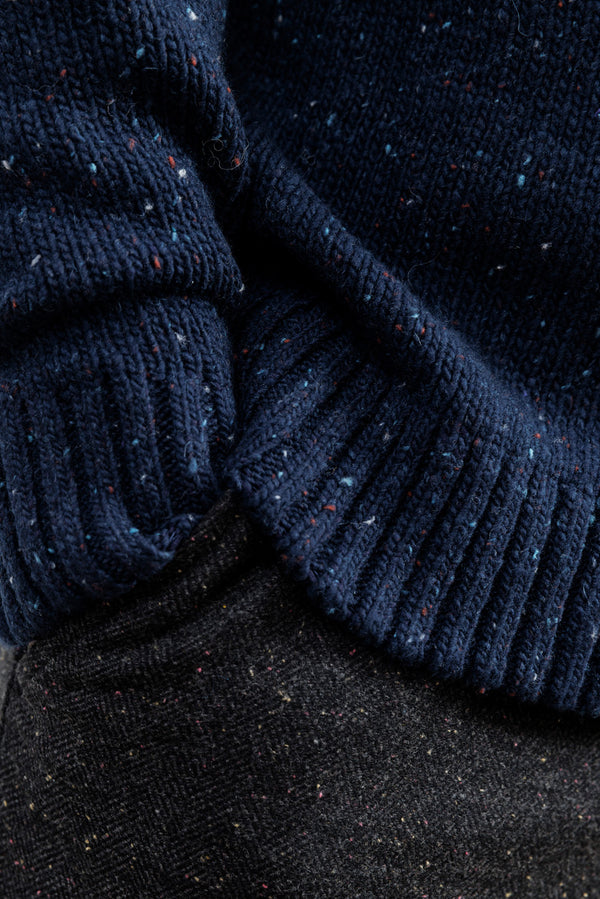 Blue de Gênes Honshu Crewneck Knit Navy