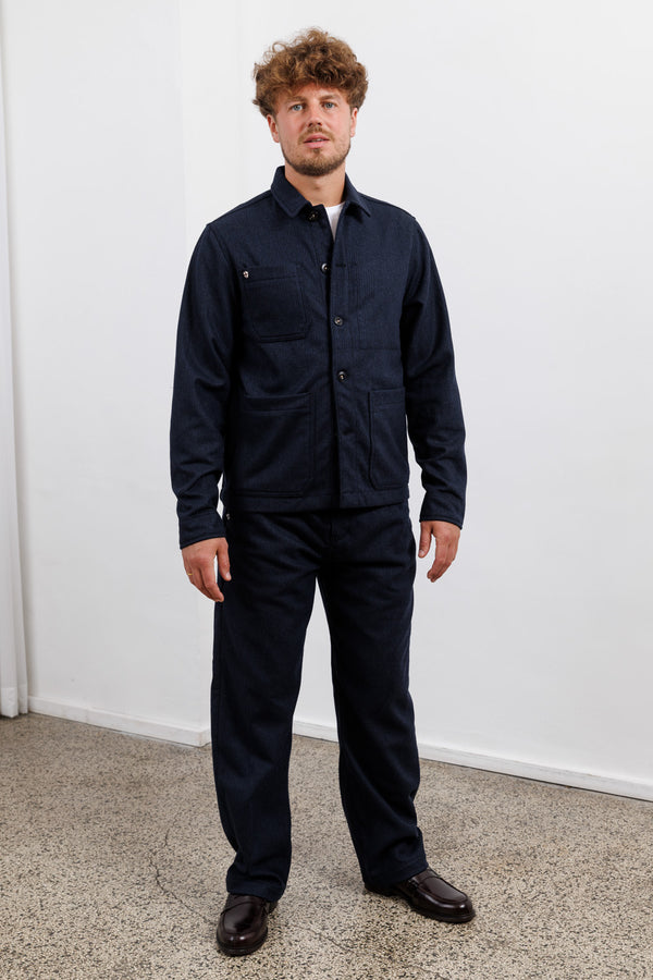 Blue de Gênes Kibishi Solid Pant Dark Navy