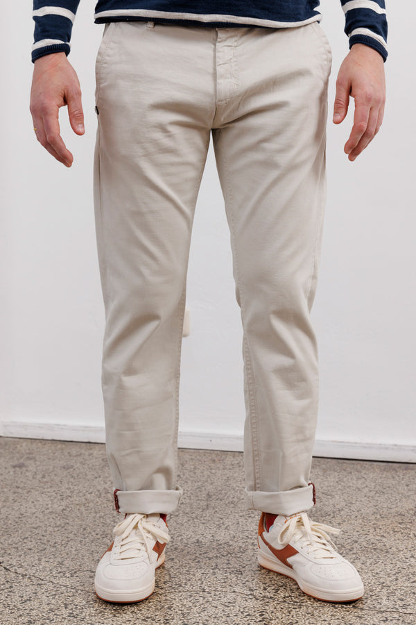 Blue de Gênes Menzo Dobby Chino Stone