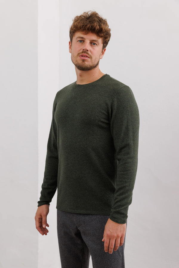 Blue de Gênes Monte A/W Knit Jumper Forest Green