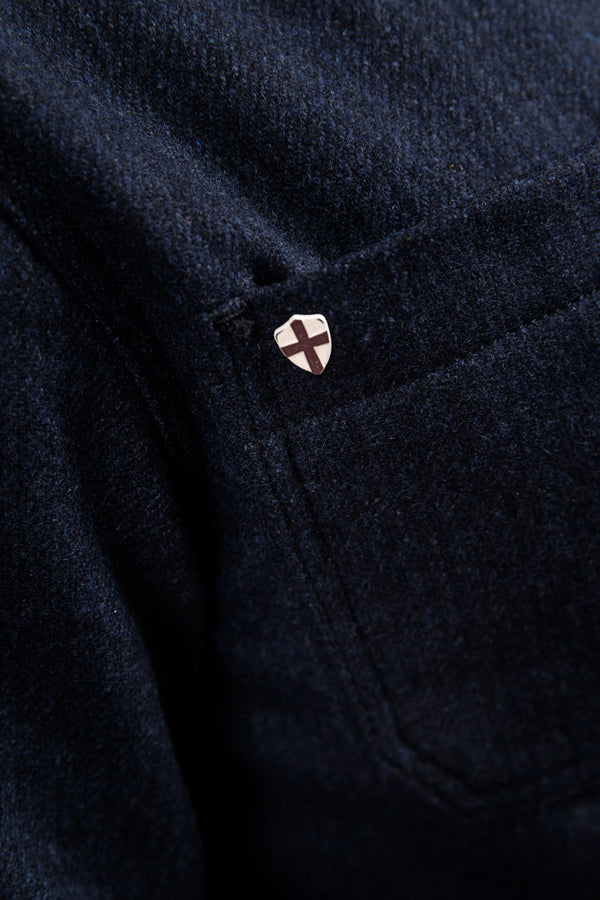 Blue de Gênes Vincenzo Solid Jacket Dark Navy