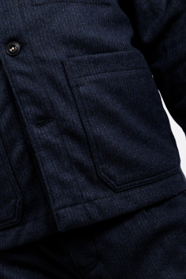 Blue de Gênes Vincenzo Solid Jacket Dark Navy