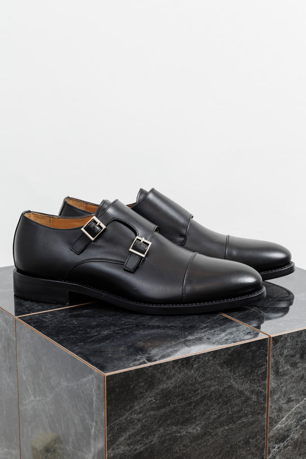 Berwick 1707 Double Monk Box Calf Black