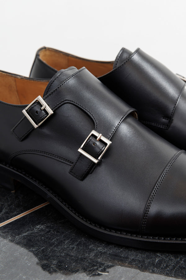 Berwick 1707 Double Monk Box Calf Black
