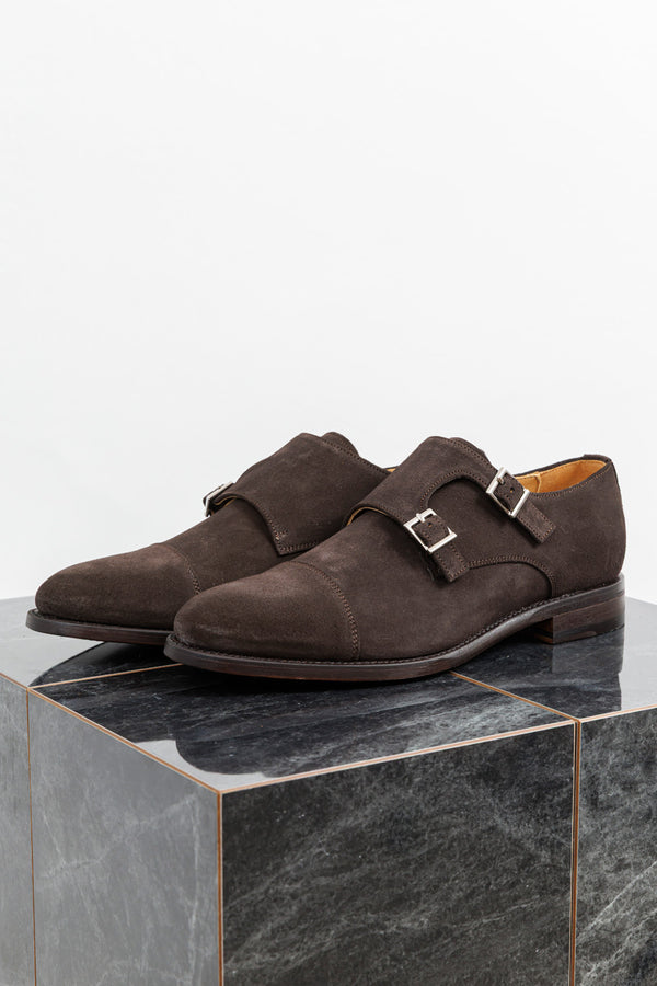 Berwick 1707 Double Monk Superbuck Suede Coffee