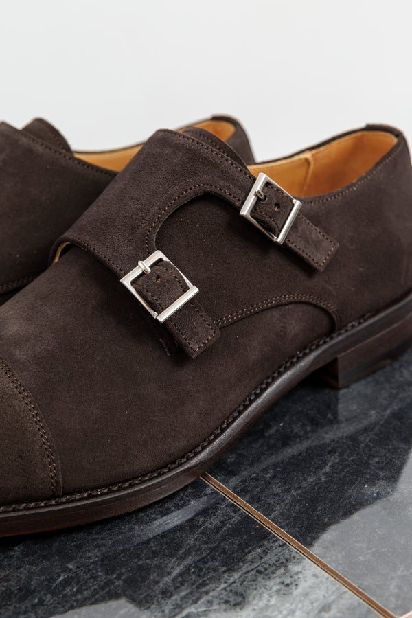 Berwick 1707 Double Monk Superbuck Suede Coffee
