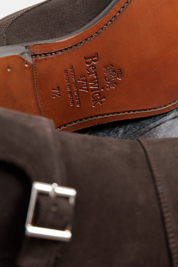 Berwick 1707 Double Monk Superbuck Suede Coffee