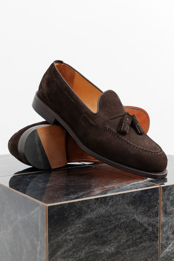 Berwick 1707 Suede Tassel Loafer Leather Sole Superbuck 173
