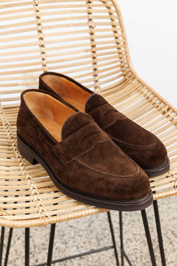 Berwick 1707 Suede Penny Loafer Dainite Sole Repello Gum Oil 173