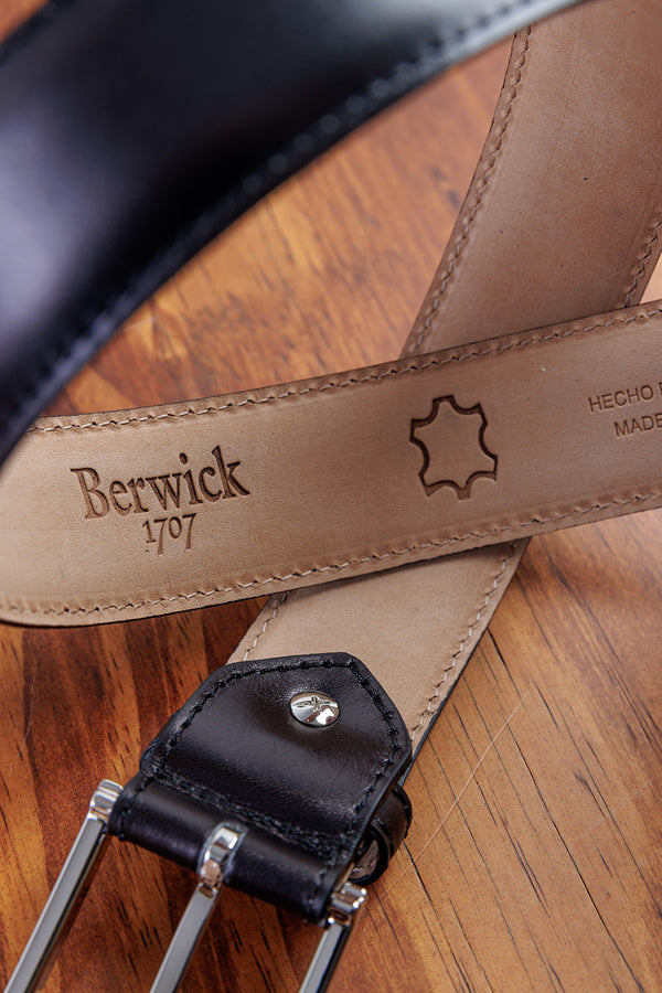 Berwick 1707 Ledergürtel Box Calf Black