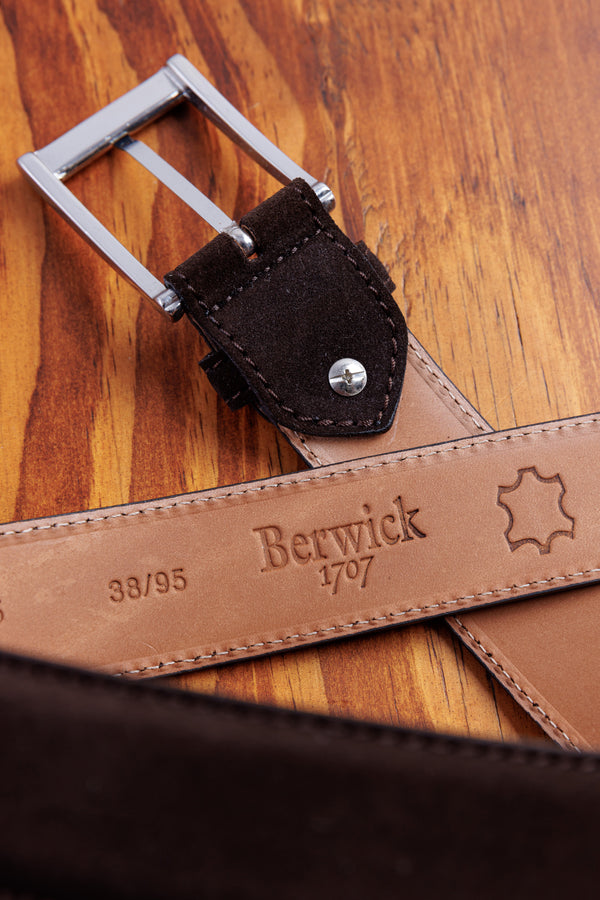 Berwick 1707 Ledergürtel Superbuck Dark Brown