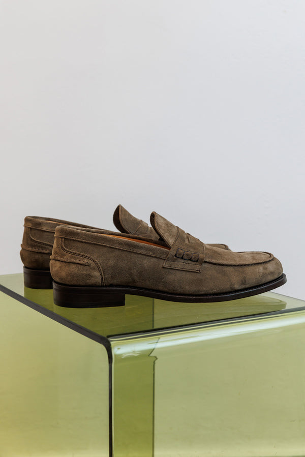 Berwick 1707 Suede Penny Loafer Foresta