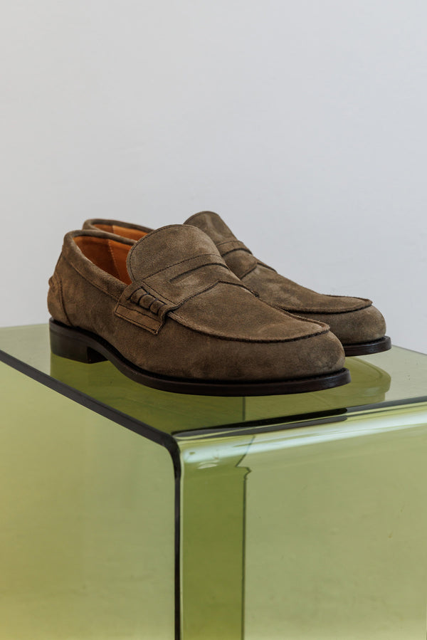 Berwick 1707 Suede Penny Loafer Foresta