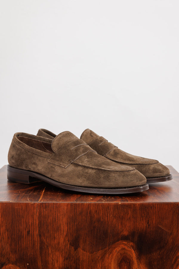 Berwick 1707 Penny Loafer Piombo Suede Leather Sole