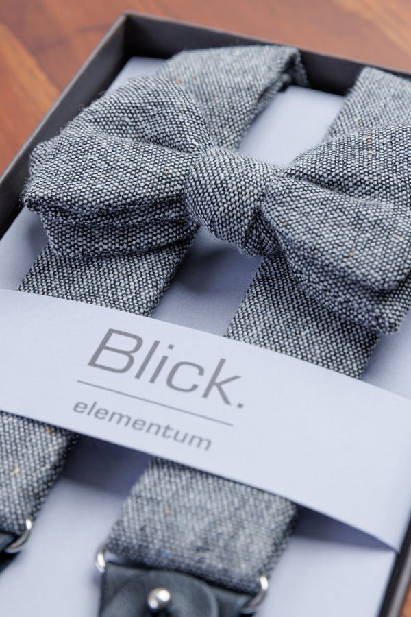 Blick. Accessoire Set Wool Tweed Grey