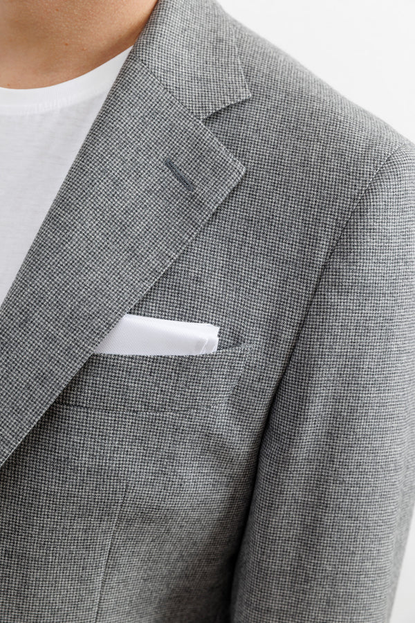 Herrenbude 2 Piece Suit Comfort Fit Flannel Houndstooth Grey