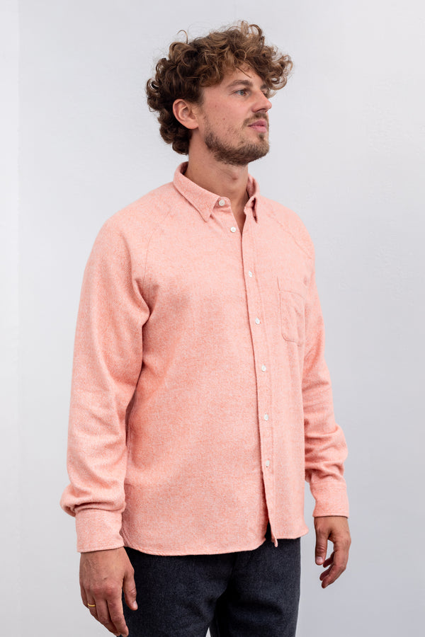 La Paz Raglan Sleeves Shirt Mirra Camelia Herringbone