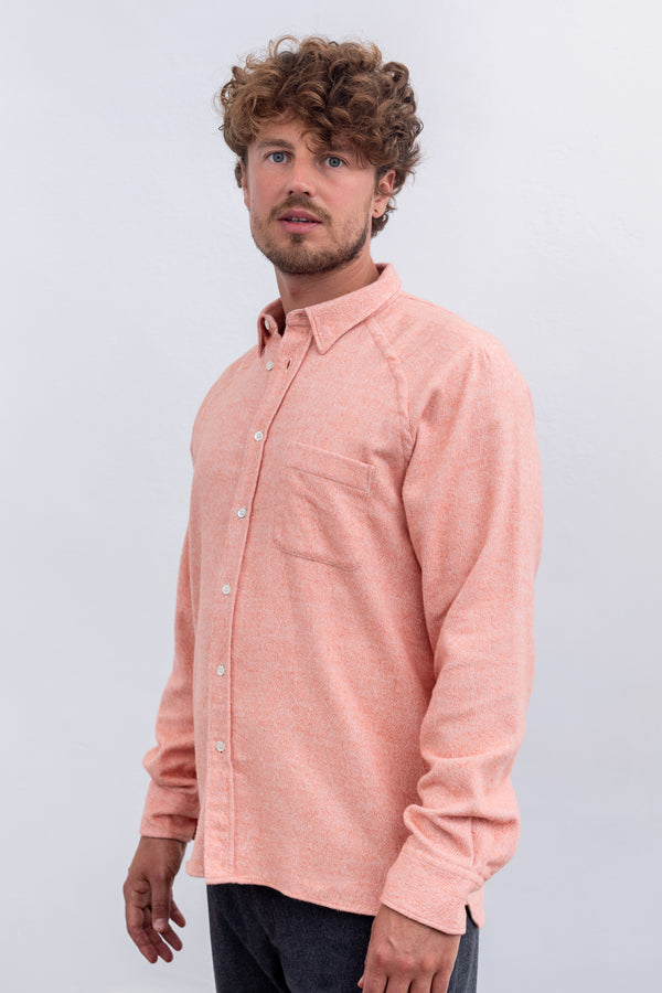 La Paz Raglan Sleeves Shirt Mirra Camelia Herringbone