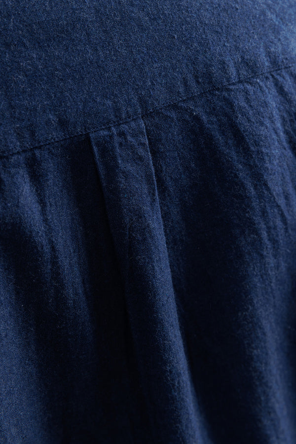 Knowledge Cotton Apparel Regular Fit Melange Flannel Shirt Blue