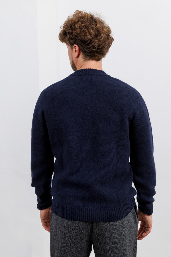 La Paz Mock Neck Wool Jumper Trindade Dark Navy