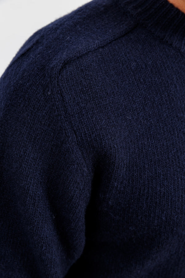 La Paz Mock Neck Wool Jumper Trindade Dark Navy